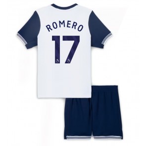 Billiga Tottenham Hotspur Cristian Romero #17 Hemmatröja Barn 2024-25 Kortärmad (+ Korta byxor)